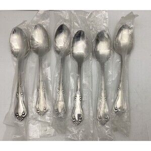 Set of 6 Oneida Deluxe SUTTON PLACE Stainless Teaspoons